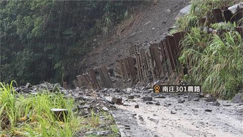 白海豚外圍環流挾雨勢　苗栗泰安、南庄均驚現落石