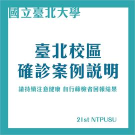 台北大學同寢室友2人染疫　校方成立應變小組急快篩