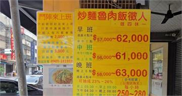 月薪高達63K！台中「炒麵魯肉飯」徵才看板曝　大票網友怕爆