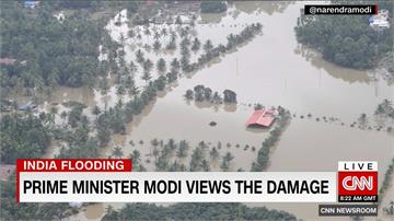 印度洪患淹沒城鎮 海陸空齊發千人救援