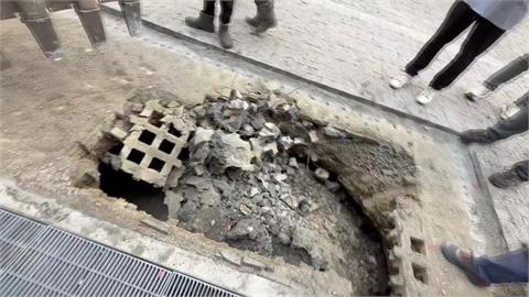 豐原轉運中心地層下陷？　中市府：是旁邊徒步區.開挖查原因
