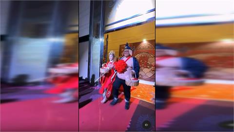 高雄婚禮新郎扮「豬八戒」進場　賓客笑稱：新郎露得比新娘多