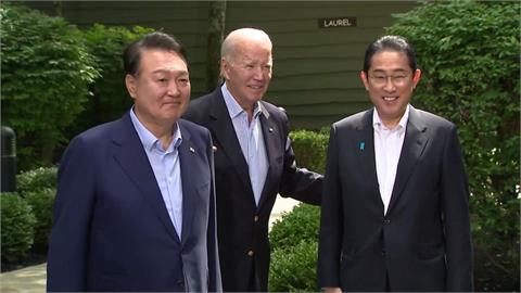 美日韓領袖大衛營峰會　聯合譴責中國侵略性行為