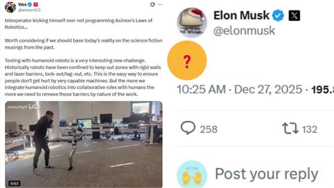 中國工程師慘遭機器人踢中「小弟弟」　影片網瘋傳！竟釣出馬斯克留下「1符號」
