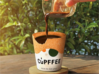 邊喝咖啡還能邊吃杯子？Cupffee研發出耐熱85度、承裝12小時不滲漏的餅乾外帶杯！