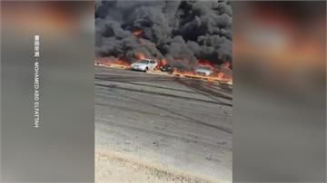 開羅油管漏油爆炸 火舌吞噬車輛釀17傷