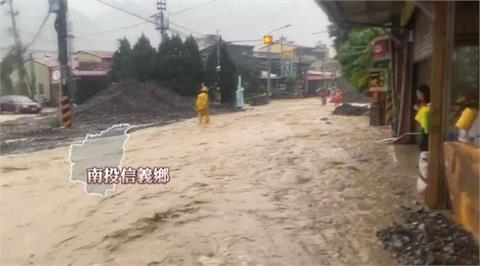 南投山區豪雨狂炸！　信義鄉爆土石流、東埔村成孤島