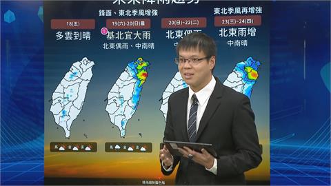 快新聞／鋒面、東北季風週末來襲！　氣象署預計「這些地區」恐有局部大雨