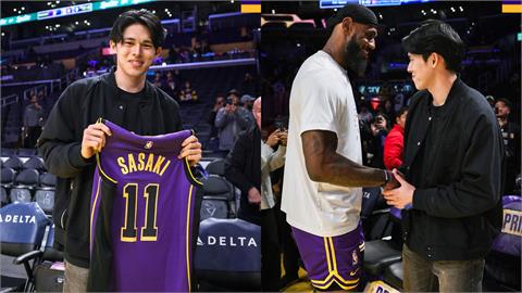NBA(影)／佐佐木朗希場邊觀賽　湖人詹皇拿大三元迎接「洛城新同學」