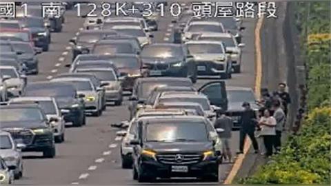 快新聞／連假不平靜！國1苗栗段2事故、11車連環撞　現場回堵5公里