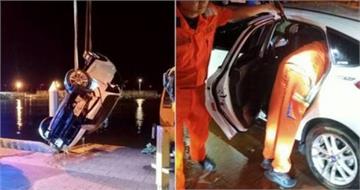 臨停忘拉P檔！苗栗轎車滑坡衝海中　粗心駕駛竟是車主兒子