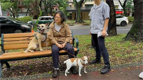快新聞/蔡英文驚喜現身同志大遊行 愛犬鳳梨妹、樂樂萌翻全場