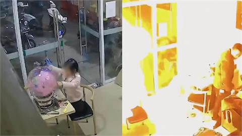 驚悚畫面曝！中國女童「烤氣球」爆燃竄猛火　網嘆：家長失職