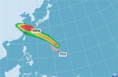 快新聞／雙颱共舞？新熱低壓生成！　氣象署估：明上半天增強為颱風「葡萄桑」