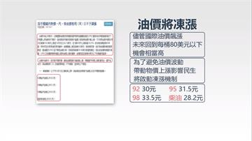 「年底前油價凍漲」是選舉考量？中油出面澄清