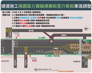 用路人注意！因應捷運綠線施工 桃園區這路段4/2夜間起車道調整