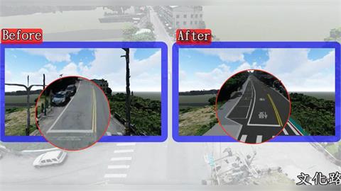 南投文化路「超鬼S型雙黃標線」掀亂！狂縮路幅「騎士被逼到」險撞進民宅