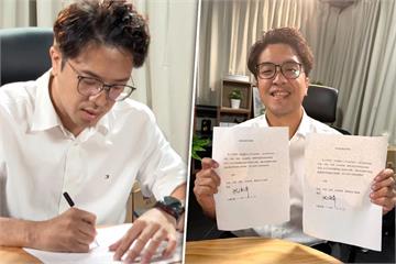 沈伯洋簽了！正式簽署辯論同意書　接受「5家媒體」舉辦辯論會