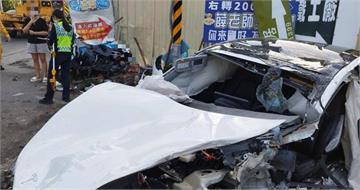 屏東特斯拉高速撞水泥車「噴飛」再撞4貼機車 釀1死7傷、兩家庭破碎