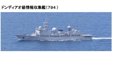 日本防衛省首證實　中國情報收集艦通過伊豆群島海域