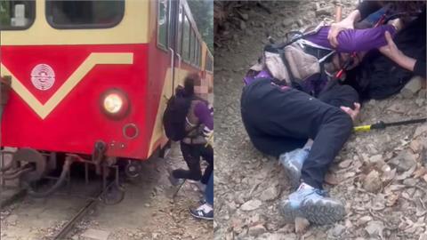 婦人闖阿里山鐵軌搶拍「不甩小火車鳴笛」！下1秒被撞飛…驚悚畫面曝光
