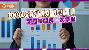 00915三月配息出爐！年化殖利率約8％　想領息最晚這天買