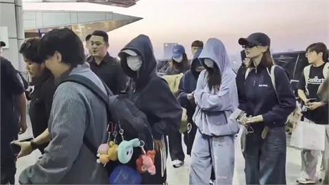 快新聞／人氣女團TWICE今早搭機返韓！大批粉絲現身送機　明年3月台北大巨蛋開唱