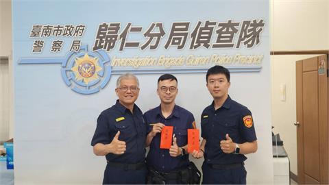 拼命抓車手台南警緝補遭衝撞2傷　愛爾麗董事長常如山致贈慰問金