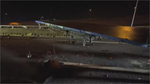 國三死亡車禍!聯結車車頭墜十公尺橋下 駕駛拋飛亡