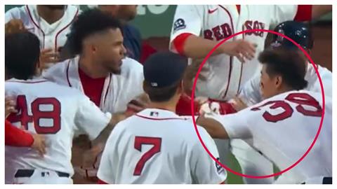 MLB(影)／鄭宗哲遇大場面遭扯球衣！國民投手「嗆這句」打者不忍了衝投手丘開戰