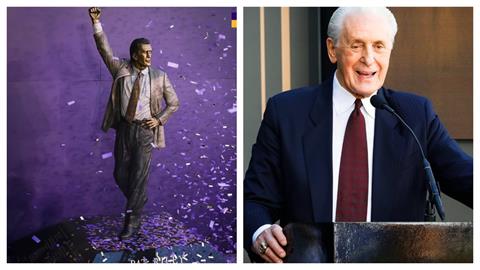 NBA(影)／「鐵血教頭」萊里雕像揭幕！矗立在老東家湖人主場外和賈霸、魔術並列