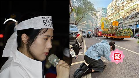 曾喊佛擋殺佛…徐巧芯拿香跪拜媽祖「香火竟滅了？」圖片放大網嚇傻　本人回應了