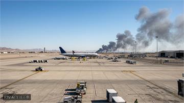 沙烏地阿拉伯利雅德機場　停機坪飛機驚傳冒出濃煙