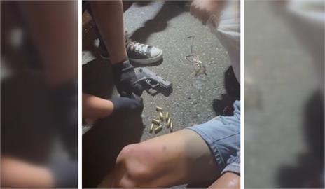 台中警匪追逐！通緝犯撞警遭圍捕　車內驚見「小型軍火庫」
