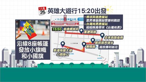 英雄大遊行下午登場　文總：英雄谷撒花慶奪冠　出動中職六隊啦啦隊應援
