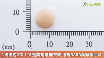 1周出包2次!又是美定隆糖衣錠 違規3800萬顆急回收