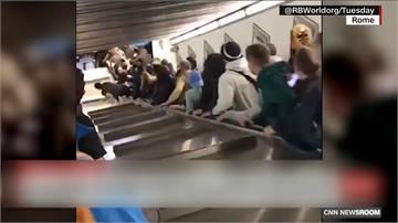 驚！羅馬地鐵站電扶梯失速下墜 至少釀20傷