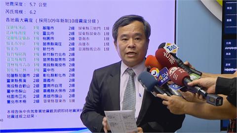 快新聞／晃超大！今早芮氏規模6.2地震　氣象署預估「五天內還有規模5以上餘震」