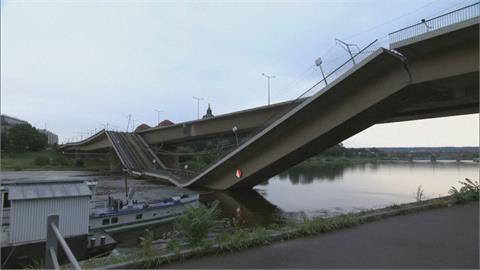 德國勒斯登跨河大橋突然部分崩塌　幸無人傷亡