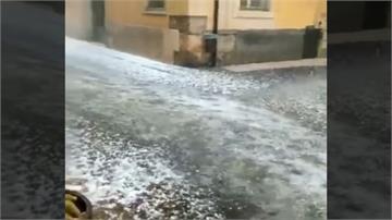 義大利狂風暴雨加大冰雹 至少18人傷
