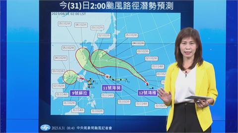 快新聞／颱風蘇拉逐漸遠離　海葵接力逼進「發布海警時間曝」　