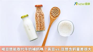 喝豆漿能取代牛奶補鈣嗎？ 黃豆vs.豆漿含鈣量差很大