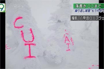 日本青森美景「樹冰」 遭遊客用英文、簡體中文亂塗鴉