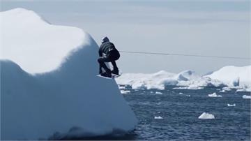 超帥！俄羅斯滑水好手挑戰格陵蘭冰峽灣地形
