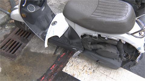 無照拒檢逃給警追！　駕駛遇死巷自撞電桿遭逮