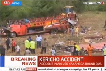 高速公路翻邊坡 肯亞大巴車禍至少50死