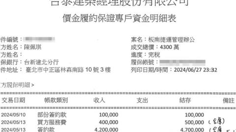 陳佩琪公布4300萬商辦付款證明！買方姓名不是柯文哲？