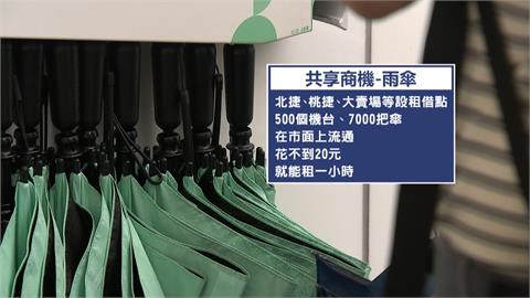 共享經濟夯！業者搶商機　捷運設置共享雨傘