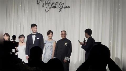 羽球／王齊麟結婚典禮上辦「寶寶性別趴」！運動部長李洋抱病當證婚人：終於有人收服你