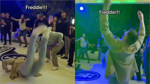 MLB(影)/派對舞王!弗里曼化身「超軟Q地板海豚」 道奇慶功驚喜全網「太瘋了」